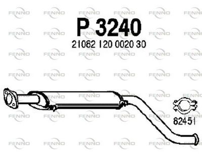 P3240 FENNO Средний глушитель выхлопных газов