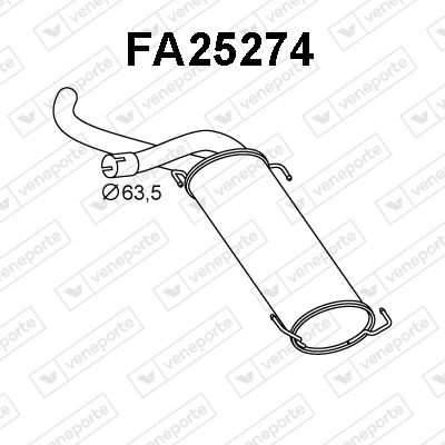 FA25274 VENEPORTE Глушитель выхлопных газов конечный