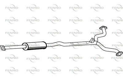 P4124 FENNO Средний глушитель выхлопных газов