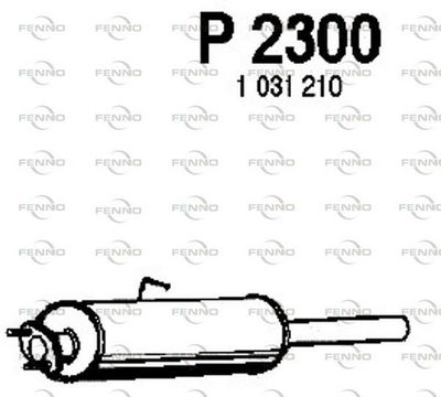 P2300 FENNO Средний глушитель выхлопных газов