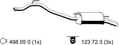 176286 ERNST Глушитель выхлопных газов конечный