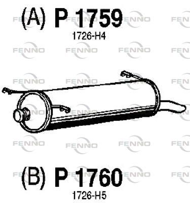P1760 FENNO Глушитель выхлопных газов конечный