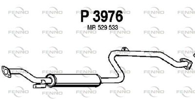 P3976 FENNO Средний глушитель выхлопных газов