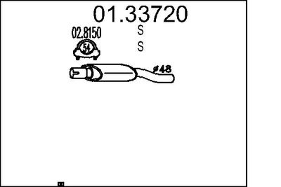 0133720 MTS Предглушитель выхлопных газов