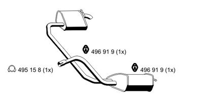 344258 ERNST Глушитель выхлопных газов конечный