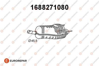 1688271080 EUROREPAR Глушитель выхлопных газов конечный