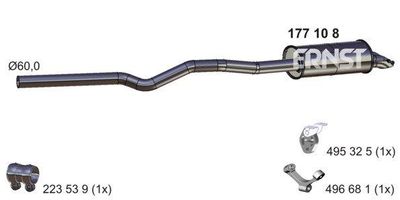 177108 ERNST Глушитель выхлопных газов конечный