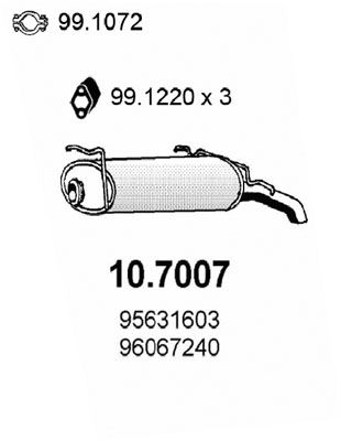 107007 ASSO Глушитель выхлопных газов конечный