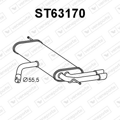 ST63170 VENEPORTE Глушитель выхлопных газов конечный