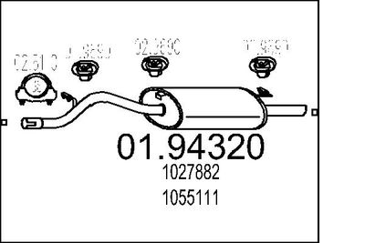 0194320 MTS Глушитель выхлопных газов конечный