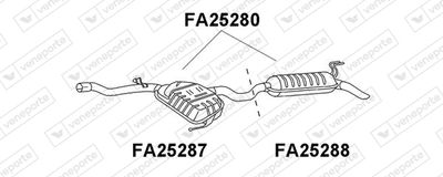 FA25288 VENEPORTE Глушитель выхлопных газов конечный