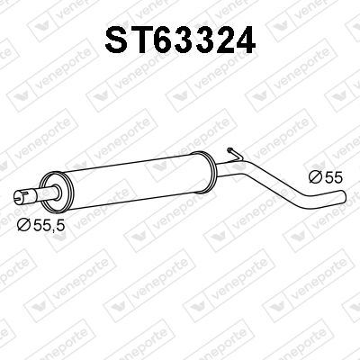 ST63324 VENEPORTE Предглушитель выхлопных газов