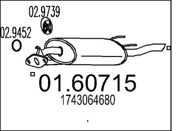 0160715 MTS Глушитель выхлопных газов конечный