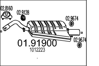 0191900 MTS Глушитель выхлопных газов конечный