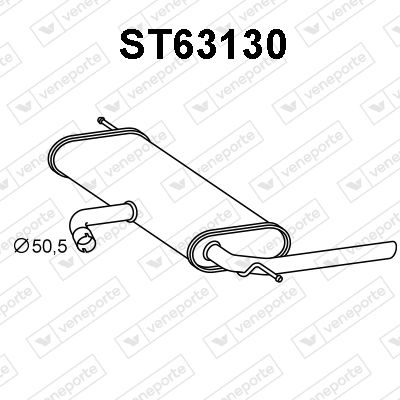 ST63130 VENEPORTE Глушитель выхлопных газов конечный