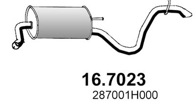 167023 ASSO Глушитель выхлопных газов конечный
