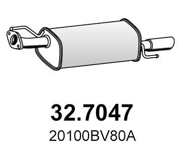 327047 ASSO Глушитель выхлопных газов конечный