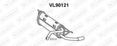 VL90121 VENEPORTE Глушитель выхлопных газов конечный