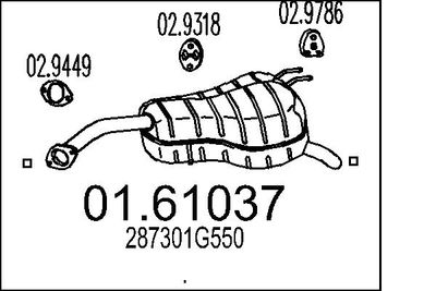 0161037 MTS Глушитель выхлопных газов конечный