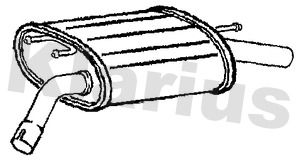 210849 KLARIUS Глушитель выхлопных газов конечный