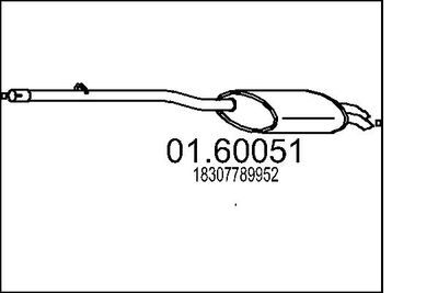 0160051 MTS Глушитель выхлопных газов конечный