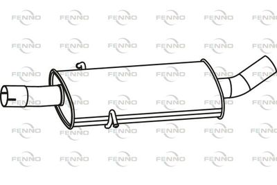P3743 FENNO Средний глушитель выхлопных газов