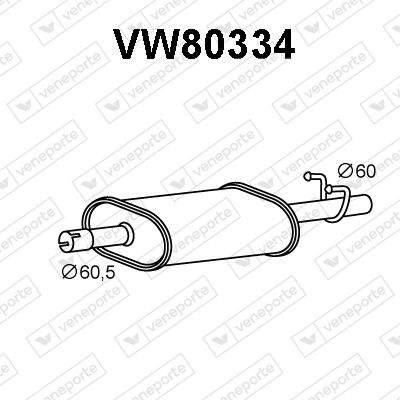 VW80334 VENEPORTE Предглушитель выхлопных газов