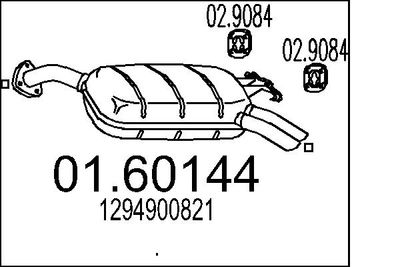 0160144 MTS Глушитель выхлопных газов конечный