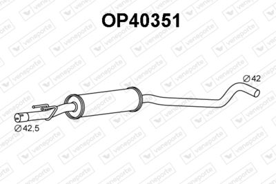 OP40351 VENEPORTE Средний глушитель выхлопных газов