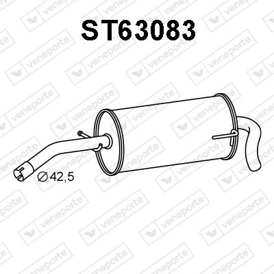 ST63083 VENEPORTE Глушитель выхлопных газов конечный