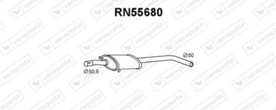 RN55680 VENEPORTE Средний глушитель выхлопных газов