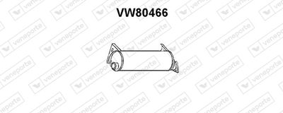 VW80466 VENEPORTE Средний глушитель выхлопных газов