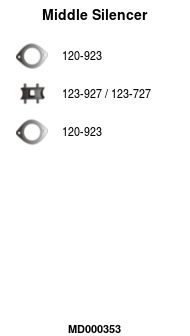 MD000353 FA1 Средний глушитель выхлопных газов