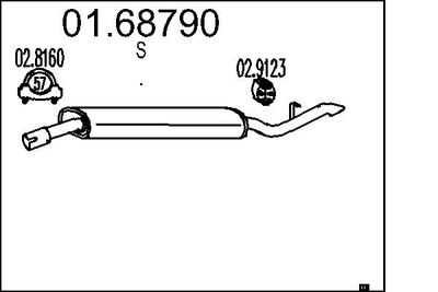 0168790 MTS Глушитель выхлопных газов конечный