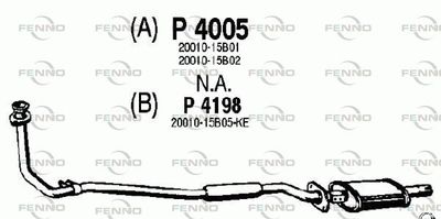 P4005 FENNO Предглушитель выхлопных газов