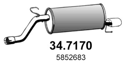 347170 ASSO Глушитель выхлопных газов конечный