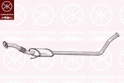 287615 KLOKKERHOLM Средний глушитель выхлопных газов