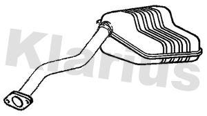 221784 KLARIUS Глушитель выхлопных газов конечный