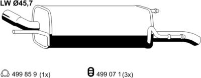 052276 ERNST Глушитель выхлопных газов конечный
