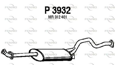 P3932 FENNO Средний глушитель выхлопных газов