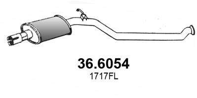 366054 ASSO Средний глушитель выхлопных газов