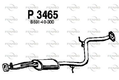 P3465 FENNO Средний глушитель выхлопных газов