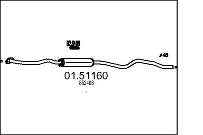 0151160 MTS Средний глушитель выхлопных газов