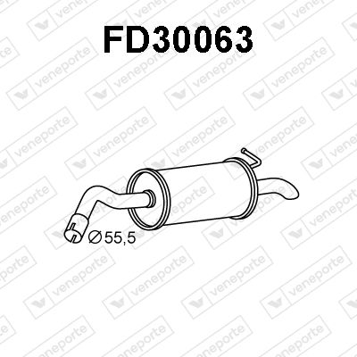 FD30063 VENEPORTE Глушитель выхлопных газов конечный
