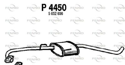 P4450 FENNO Средний глушитель выхлопных газов