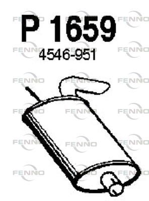 P1659 FENNO Глушитель выхлопных газов конечный