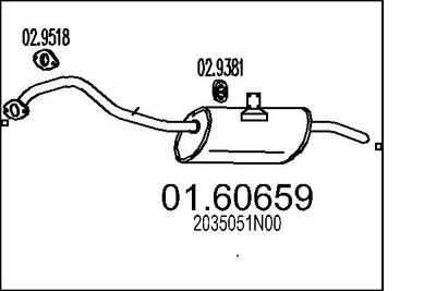 0160659 MTS Глушитель выхлопных газов конечный