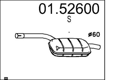 0152600 MTS Средний глушитель выхлопных газов