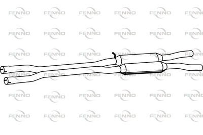 P11024 FENNO Средний глушитель выхлопных газов