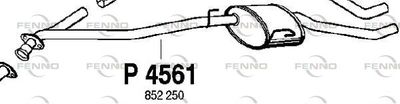P4561 FENNO Средний глушитель выхлопных газов